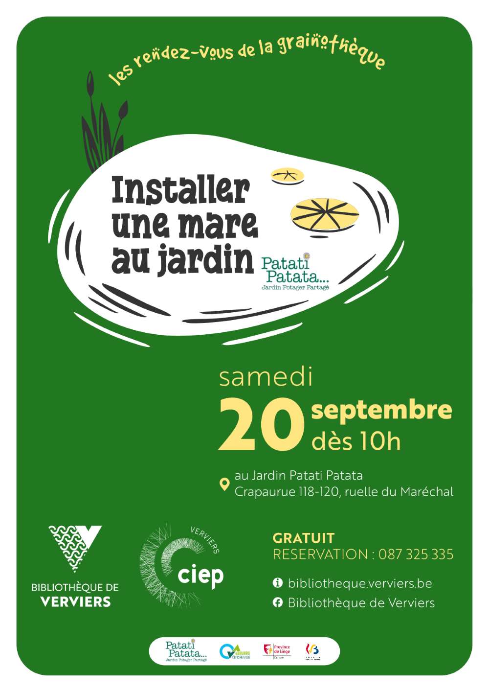 Affiche Installer une mare au jardin 