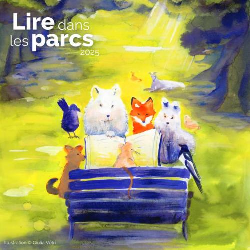 Affiche lire dans les parcs